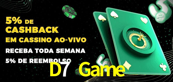 Promoções do cassino ao Vivo D7 Game
